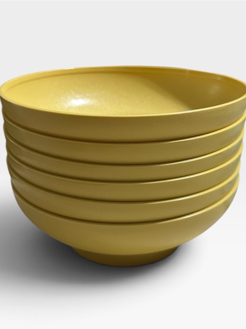 Tupperware Harvest Gold Vintage Stacking Cereal Bowls Set of 6